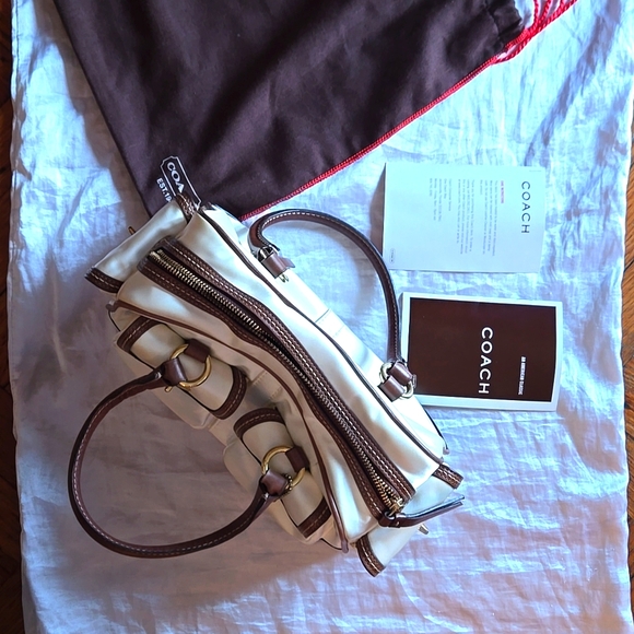 Rare Vintage Coach Sateen Satchel - Picture 8 of 8